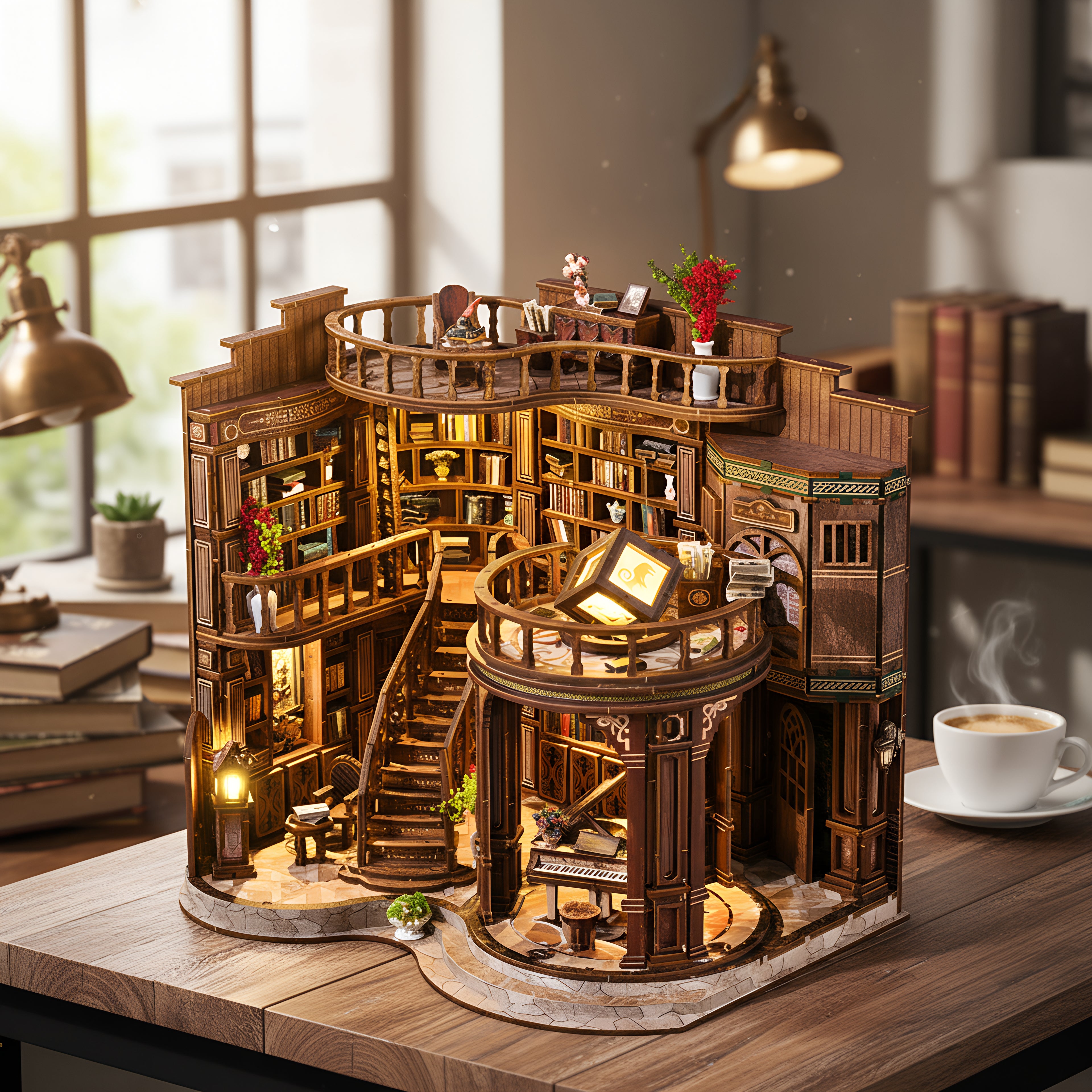 Cabin Retro European Architectural Model Hand-Assembled Miniature House