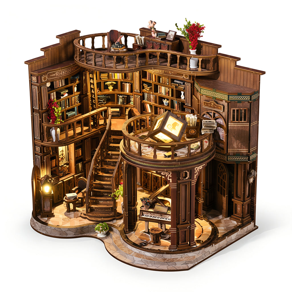 Cabin Retro European Architectural Model Hand-Assembled Miniature House